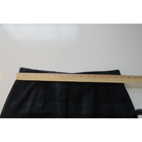 Alanni By Donny Brook 100% Wool Blue/Green Plaid Skirt Women 14  Made In Ukraine - Picture 10 of 12